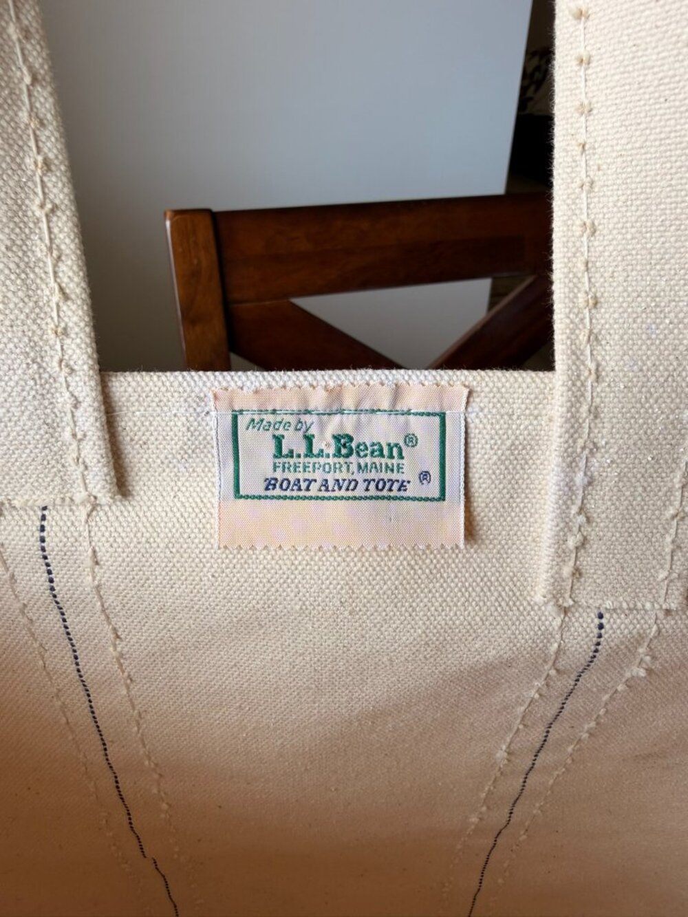 Vintage Red L.L.Bean Boat and Tote – Crinkle Cut Tag - Picture 2 of 4